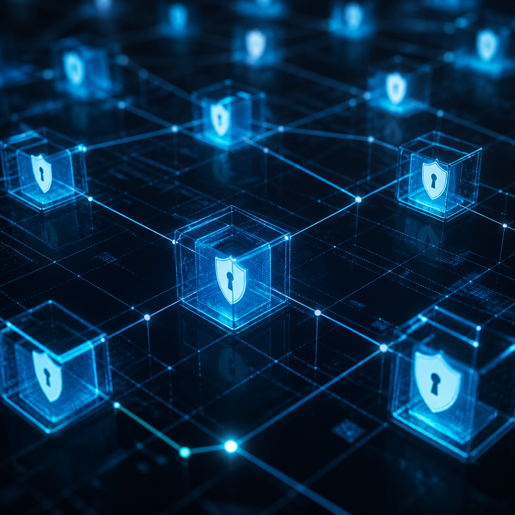 Micro-segmentation and digital identity nodes representing a secure Zero Trust network architecture.